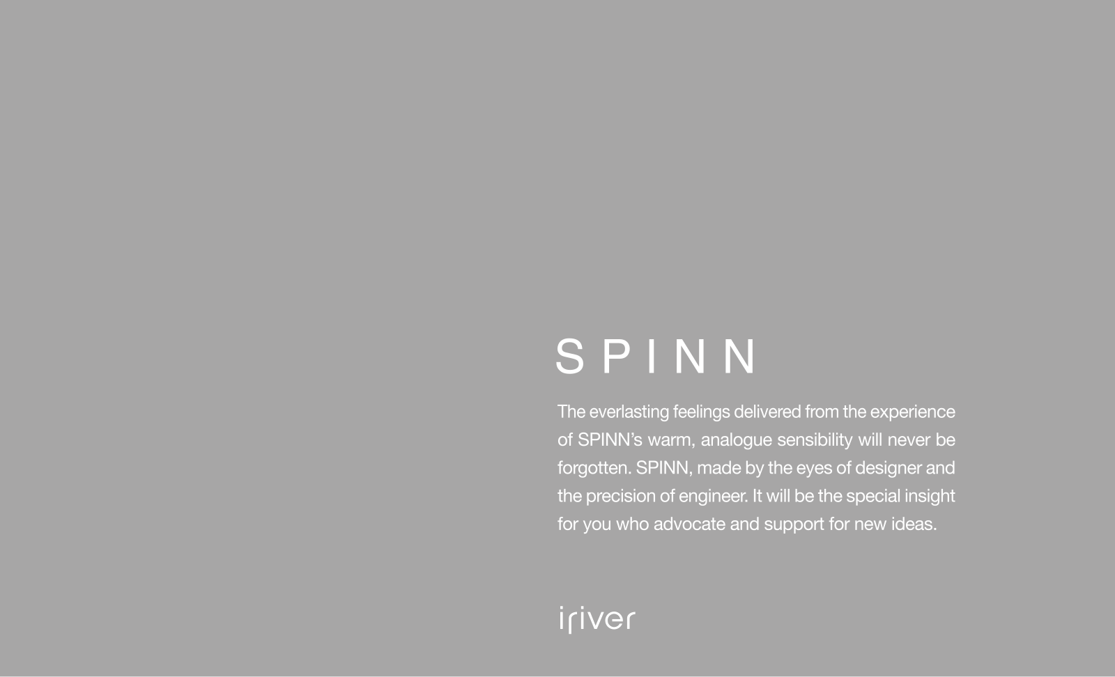 IRIVER SPINN Instruction Manual