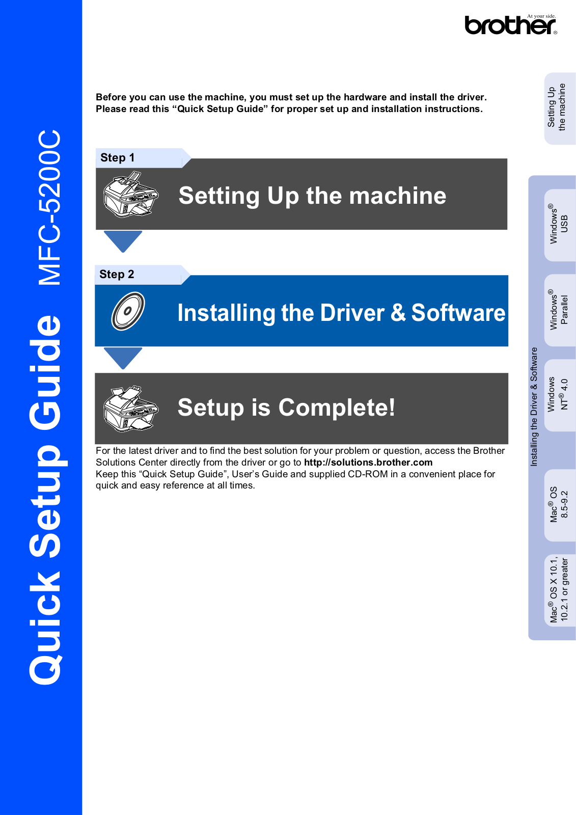 Brother MFC-5200C Setup Guide