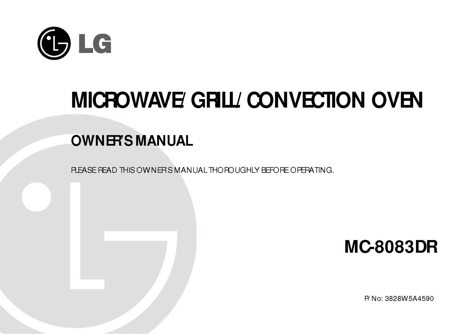 LG MC-8083DR User Manual