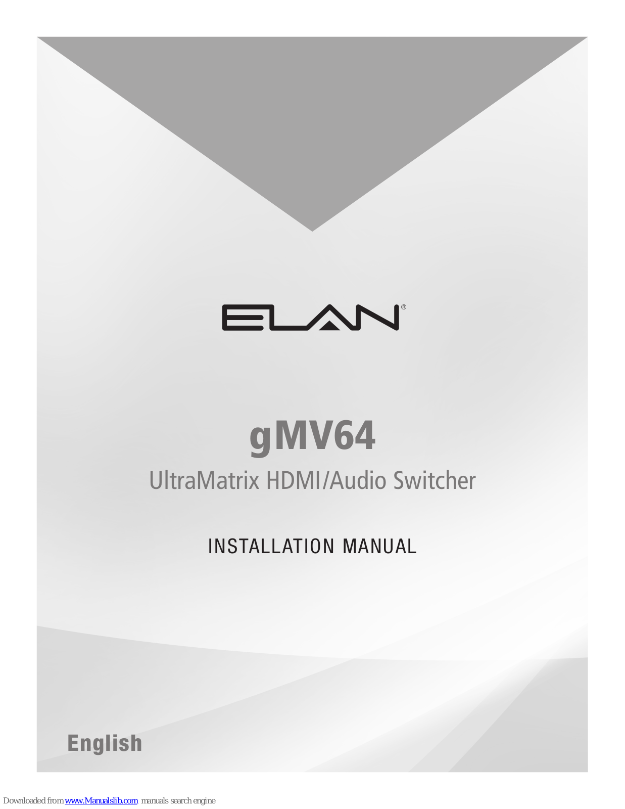 Elan GMV64 Installation Manual