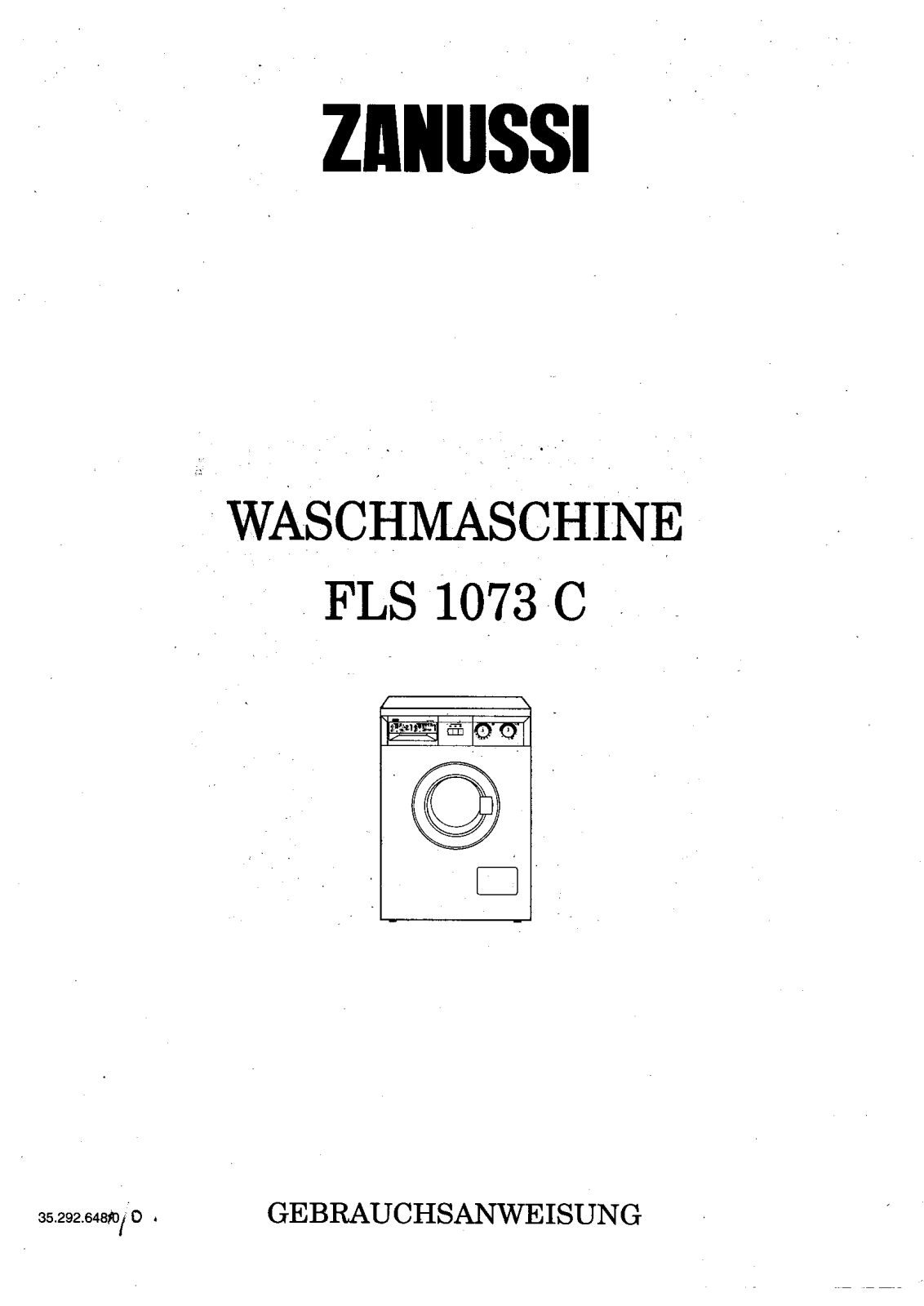 Zanussi FLS1073C User Manual