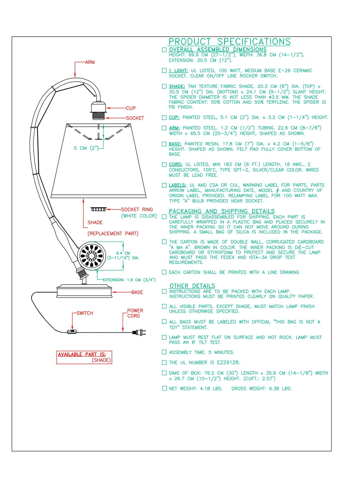 Loon Peak LOON2248 Specifications - ManualMachine.com