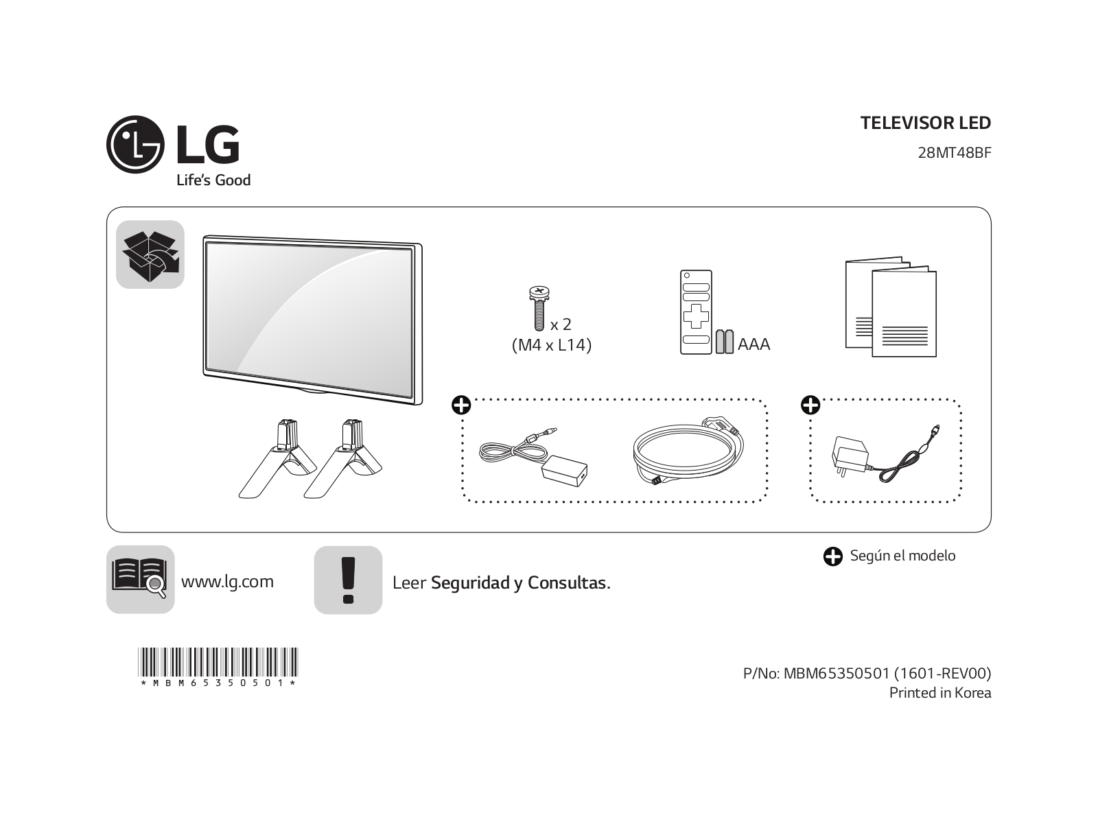 LG 28MT48BF-PM Owner's manual