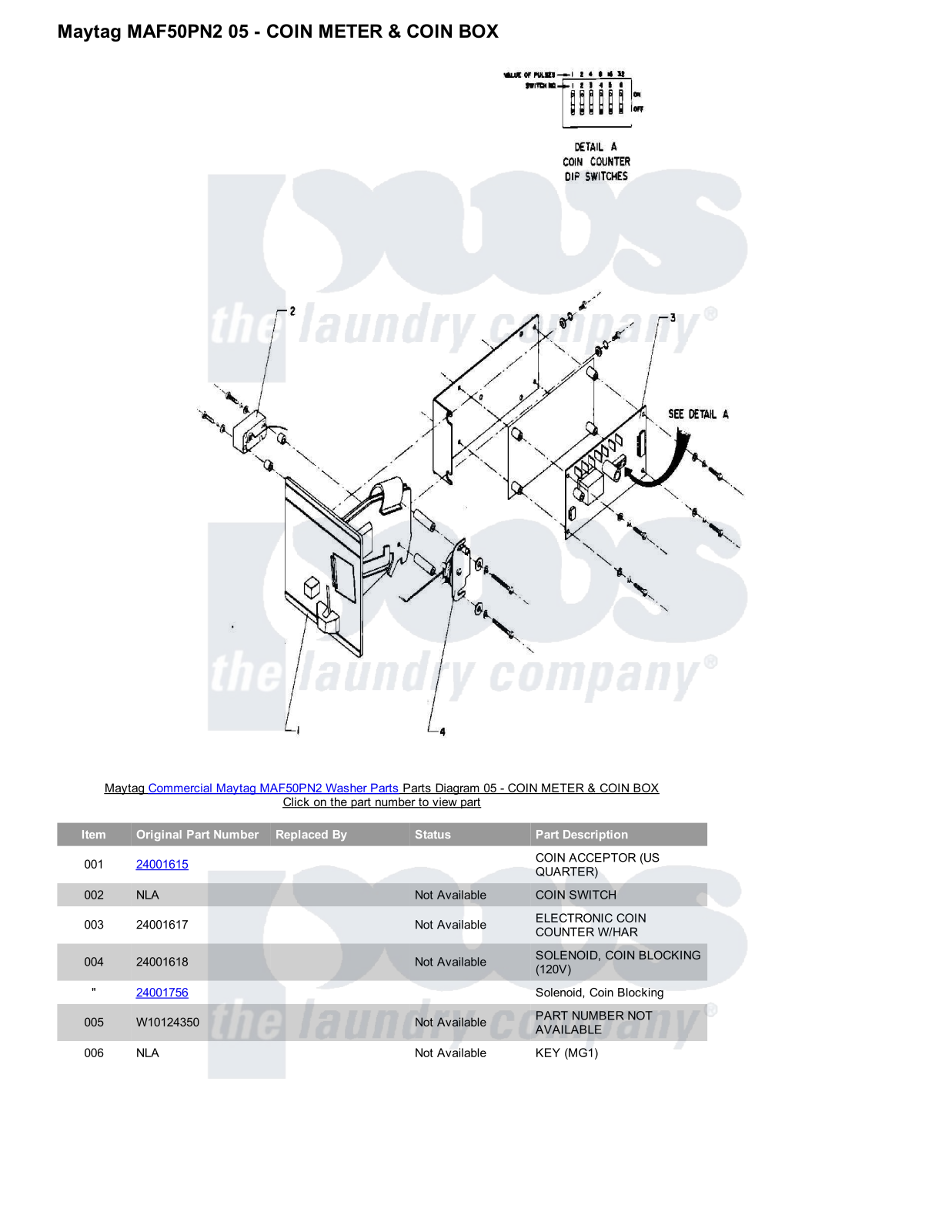 Maytag MAF50PN2 Parts Diagram