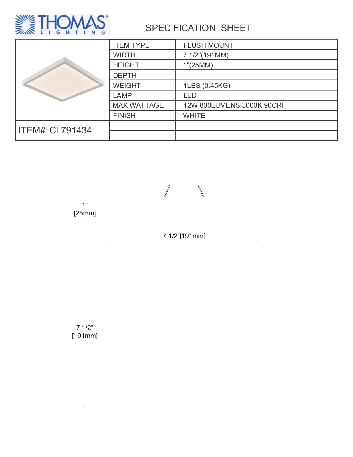 Thomas Lighting CL791434 User Manual - ManualMachine.com