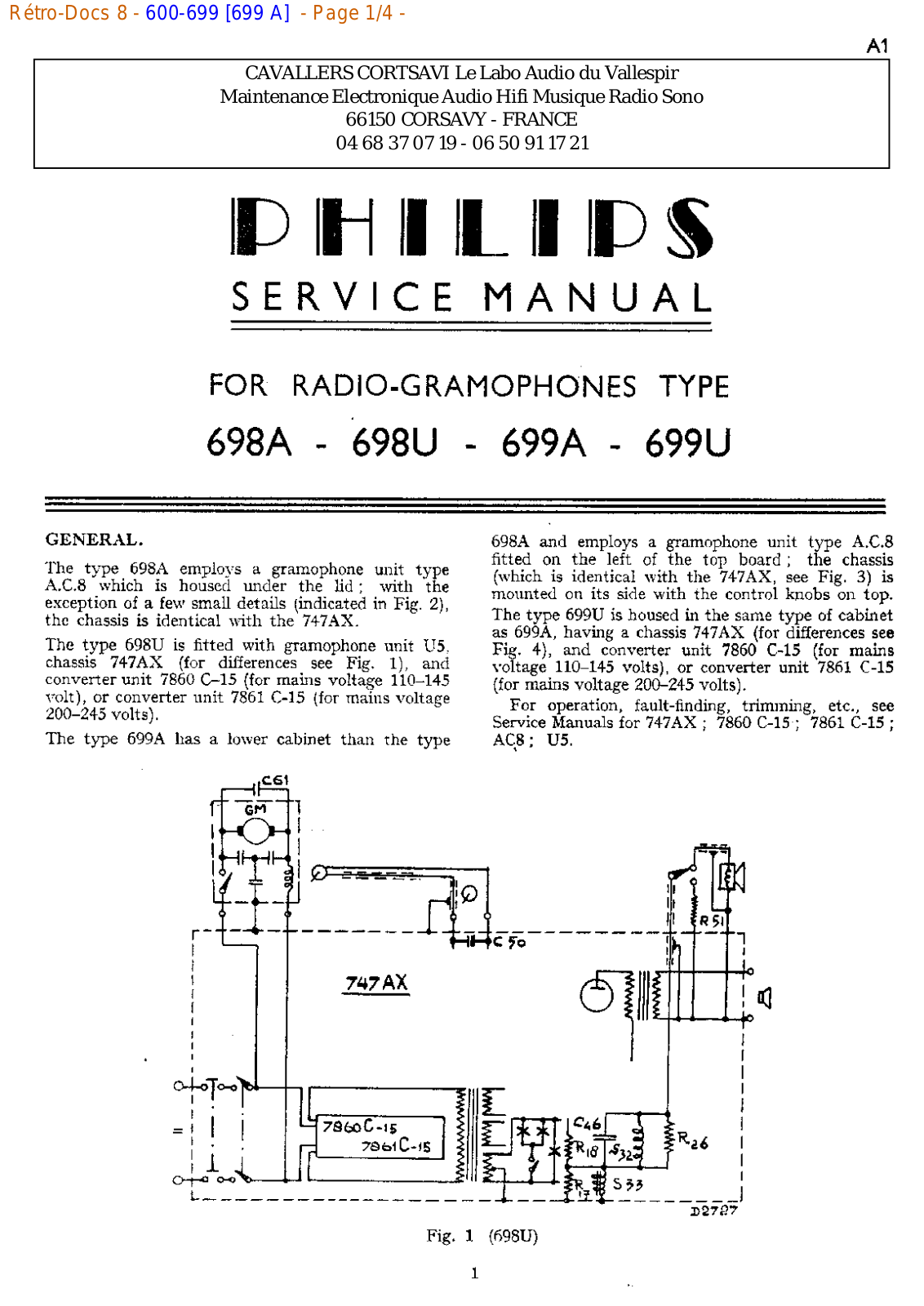 Philips 699 a Datasheet - ManualMachine.com