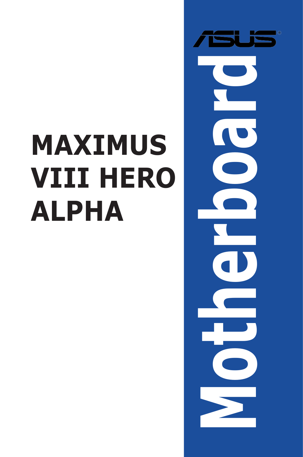 ASUS ROG Maximus VIII Hero Alpha Service Manual