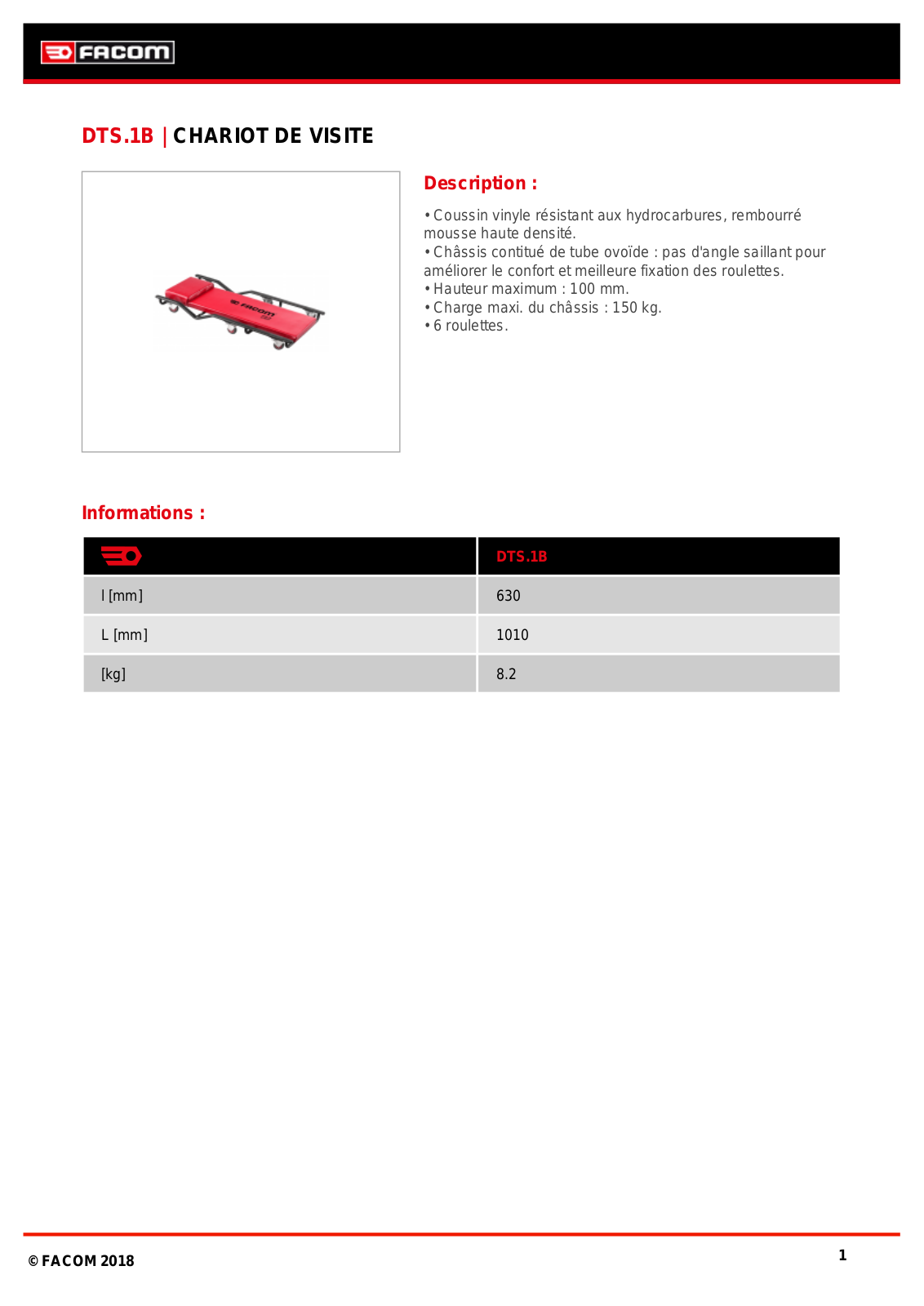 Facom DTS.1BPF Specification - ManualMachine.com