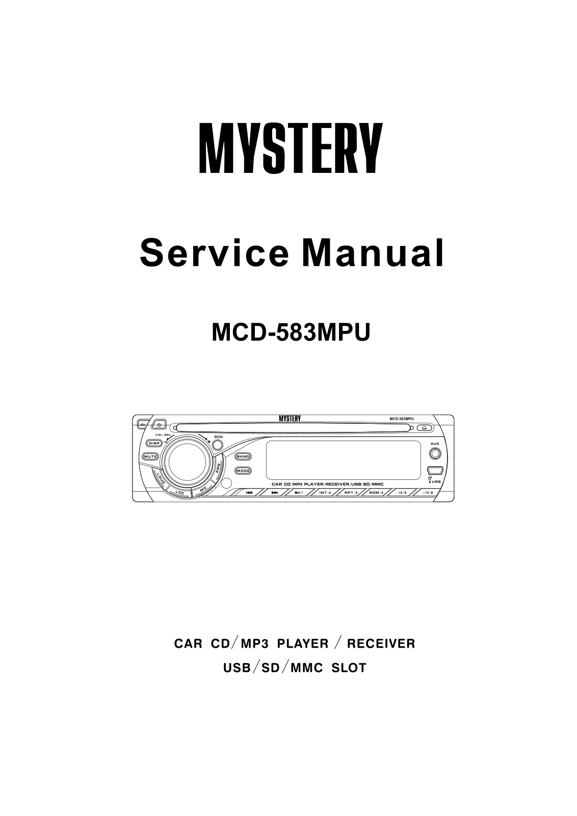 Mystery MCD-583MPU Schematics