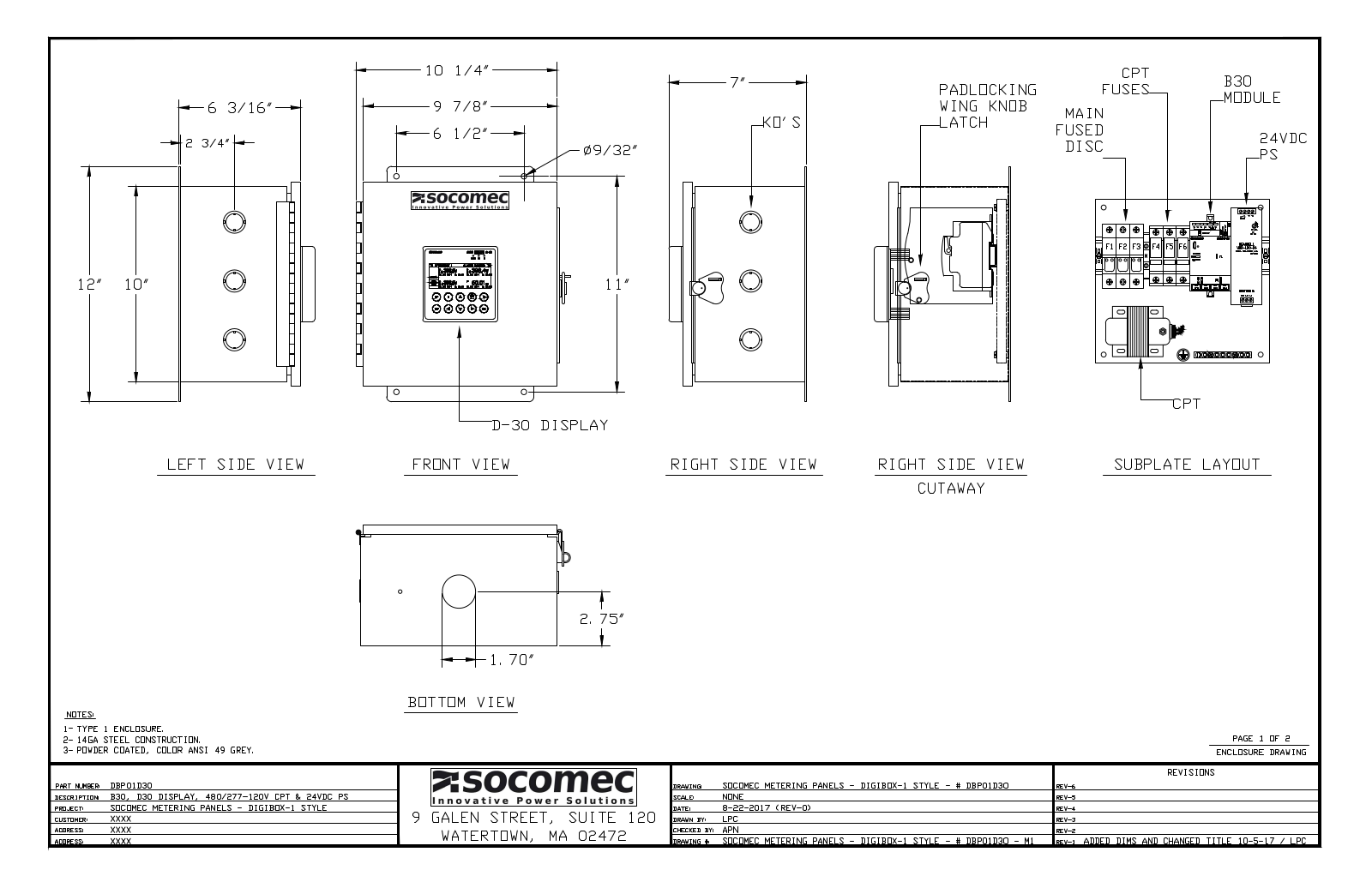 Socomec DBP01D30 Reference Drawing - ManualMachine.com