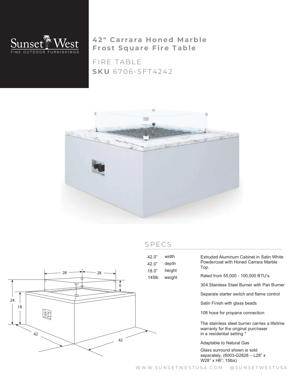 Sunset West XSW10178 Specifications - ManualMachine.com