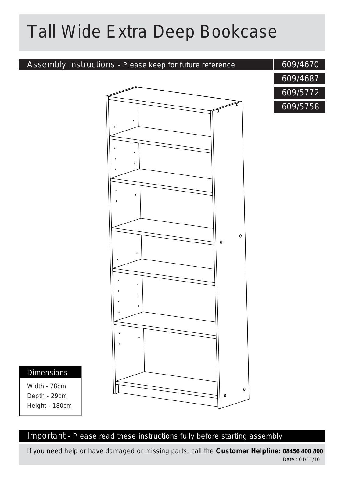 Argos 6095758 ASSEMBLY INSTRUCTIONS