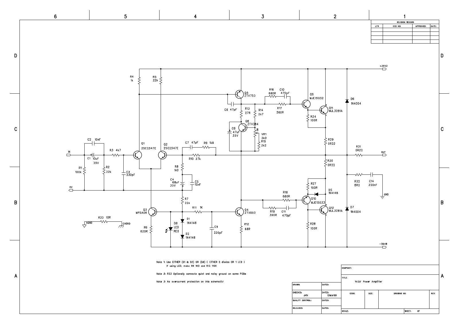 Naim N 135 Schematic