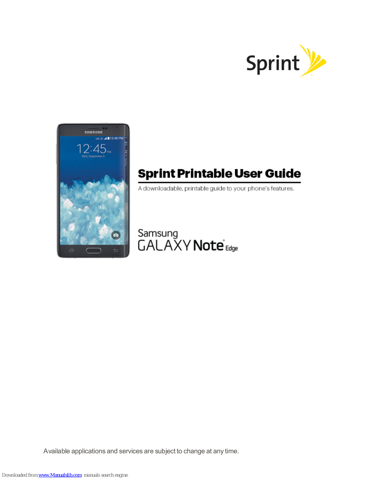 Samsung Sprint Galaxy Note Edge User Manual