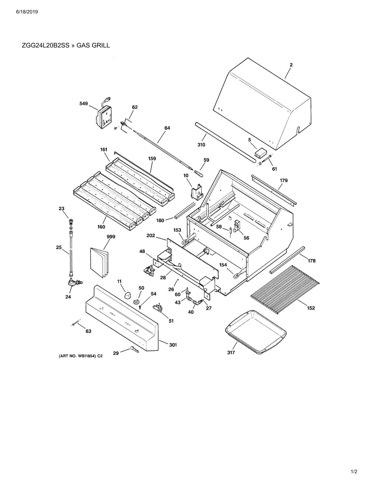 Ge Zgg24l20b2ss Owner's Manual