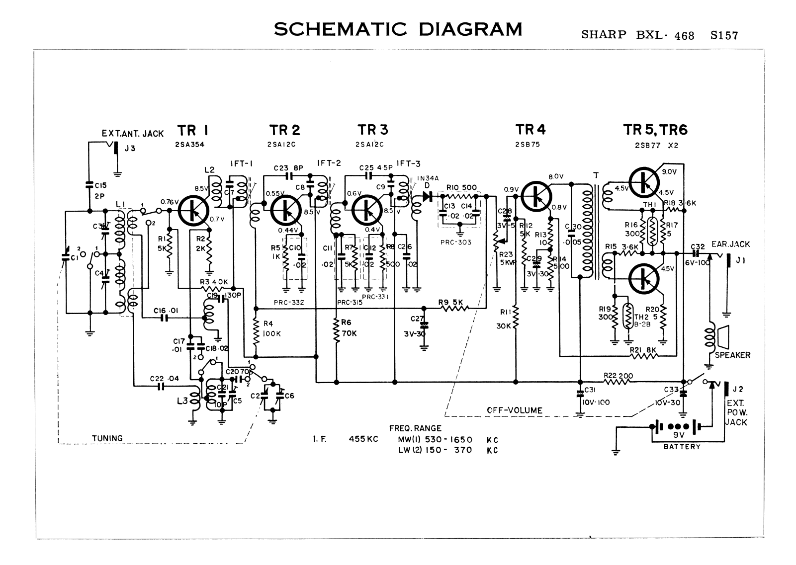 Sharp BXL-468 Cirquit Diagram