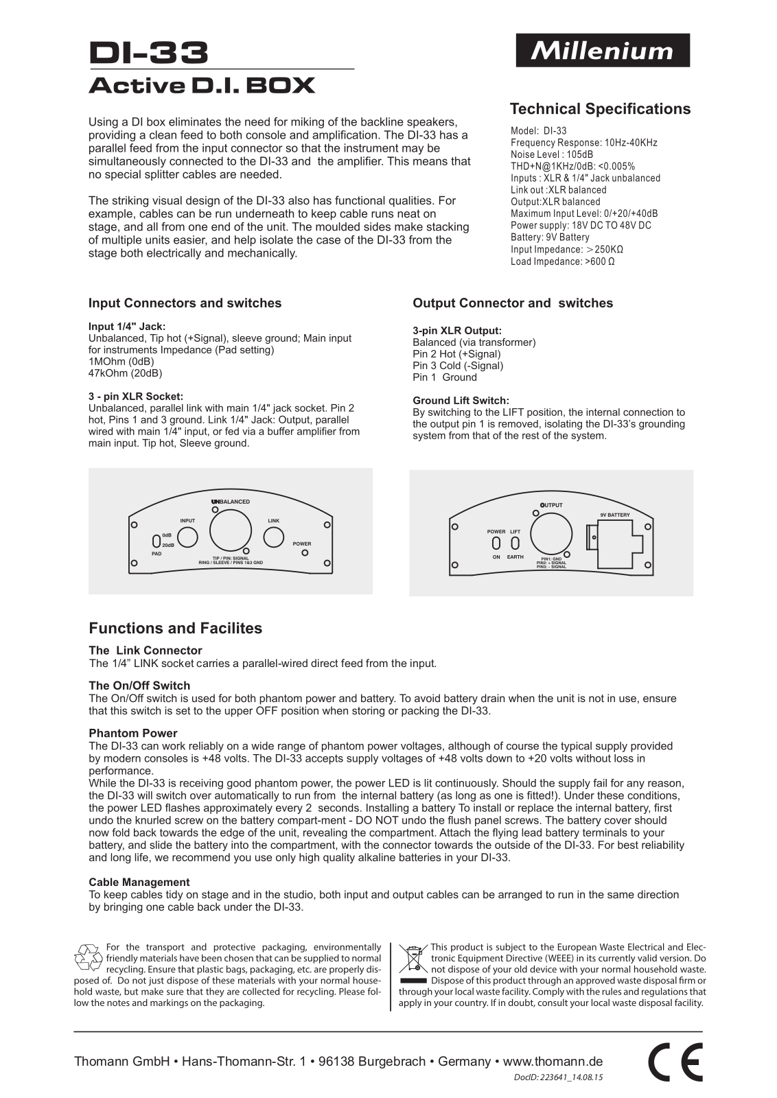 millenium Millenium DI-33 DI 33 - ManualMachine.com