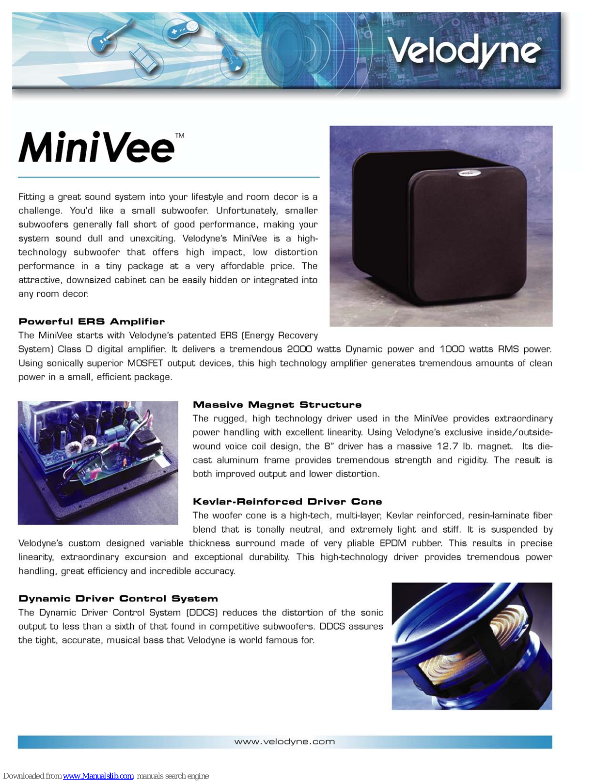 Velodyne MINIVEE - DATASHEET 1, MINIVEE Datasheet