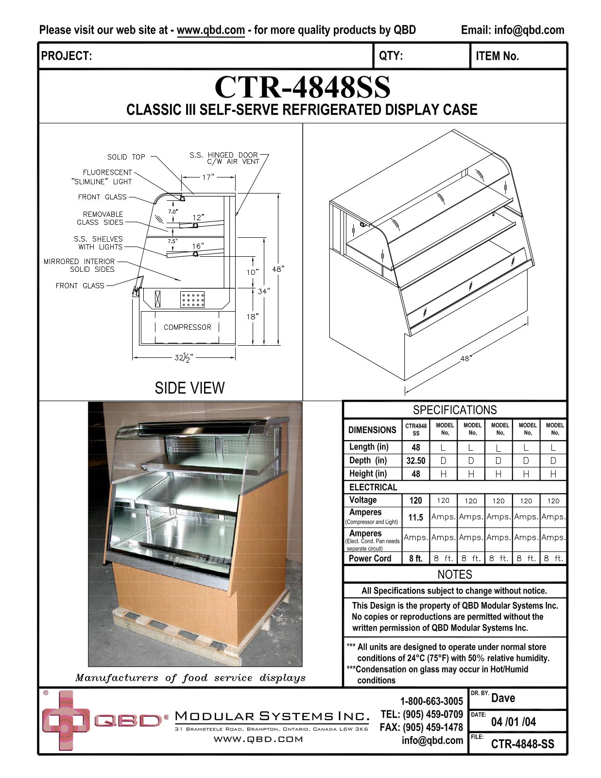 QBD CTR-4848SS User Manual