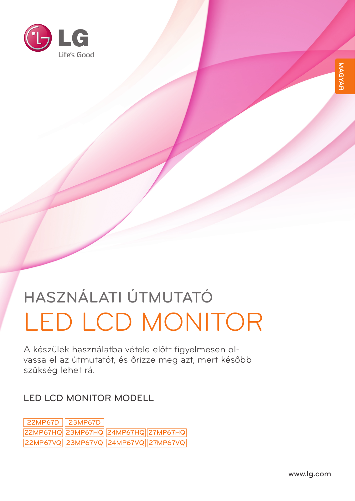 LG 22MP67VQ-P User manual