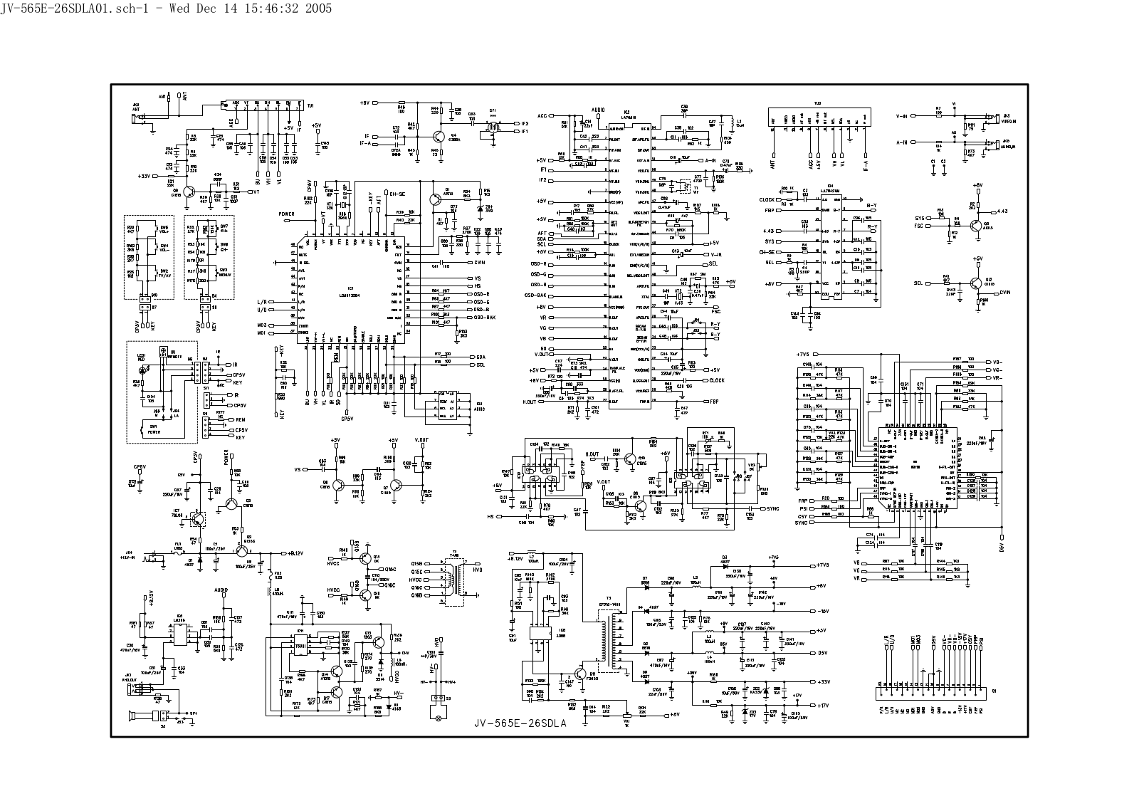 Vitek JV-565E-26SDLA01, VT-5010 Schematic