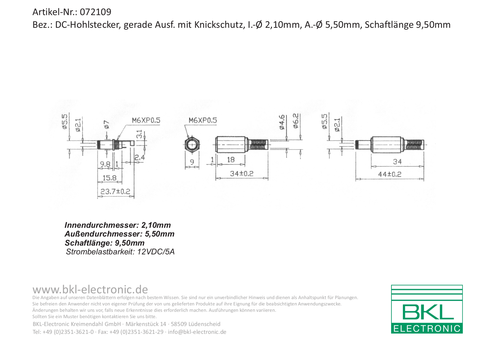 BKL BKL 072109 Datasheet - ManualMachine.com