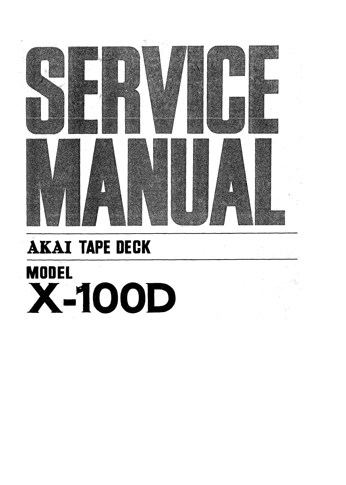 Akai X-100-D Service manual