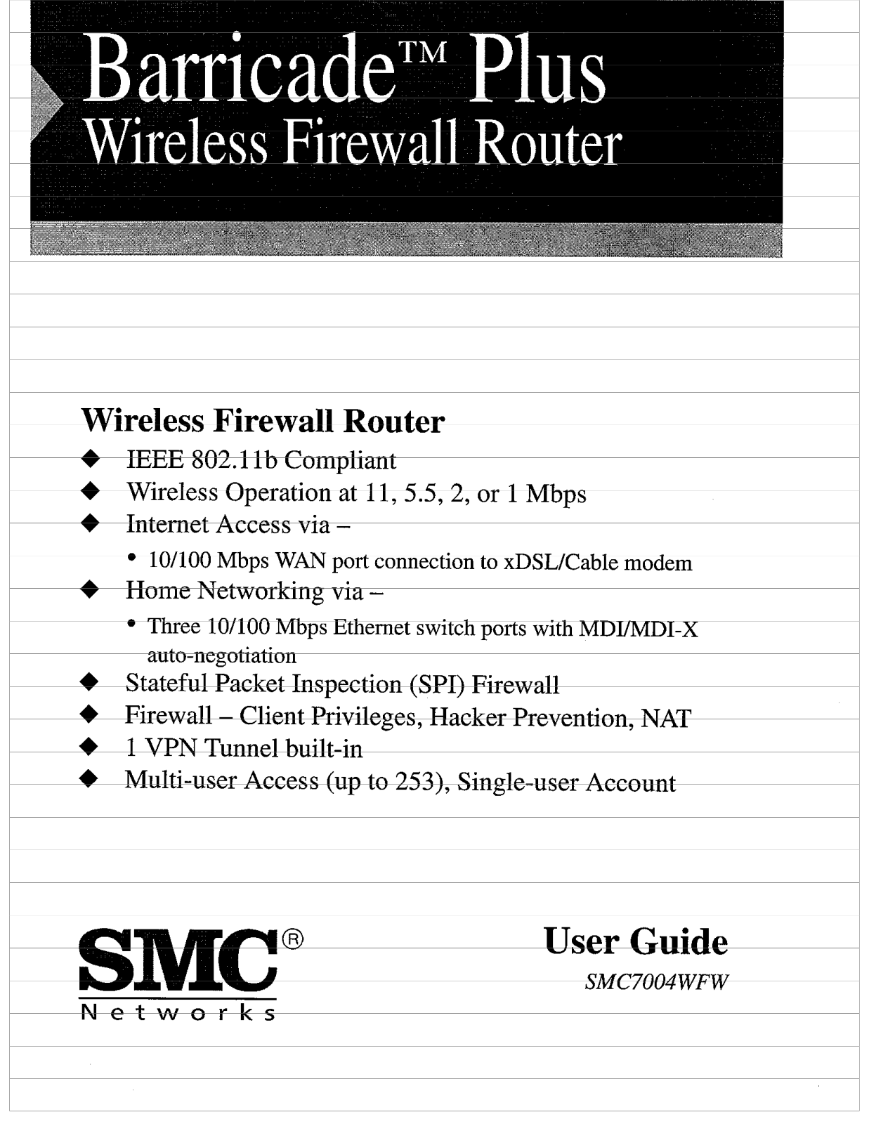 SMC Networks ACC7004WFW Users Manual