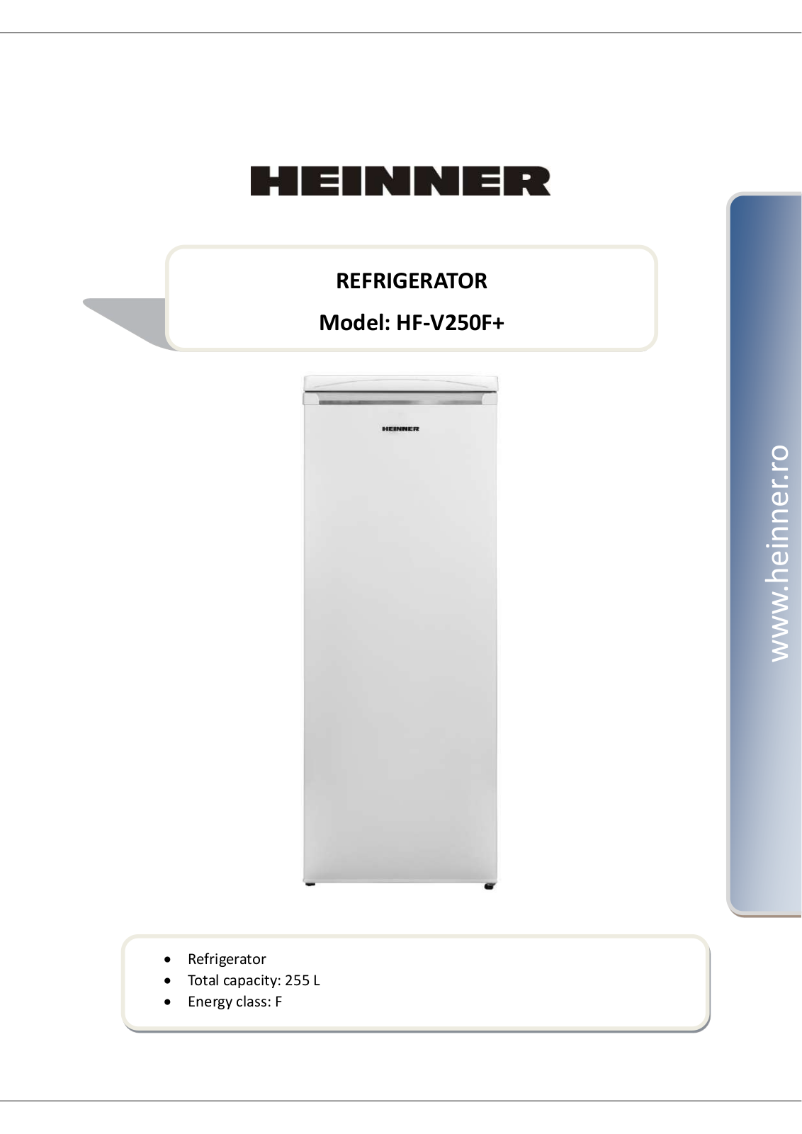 Heinner HF-V250F+ User guide - ManualMachine.com