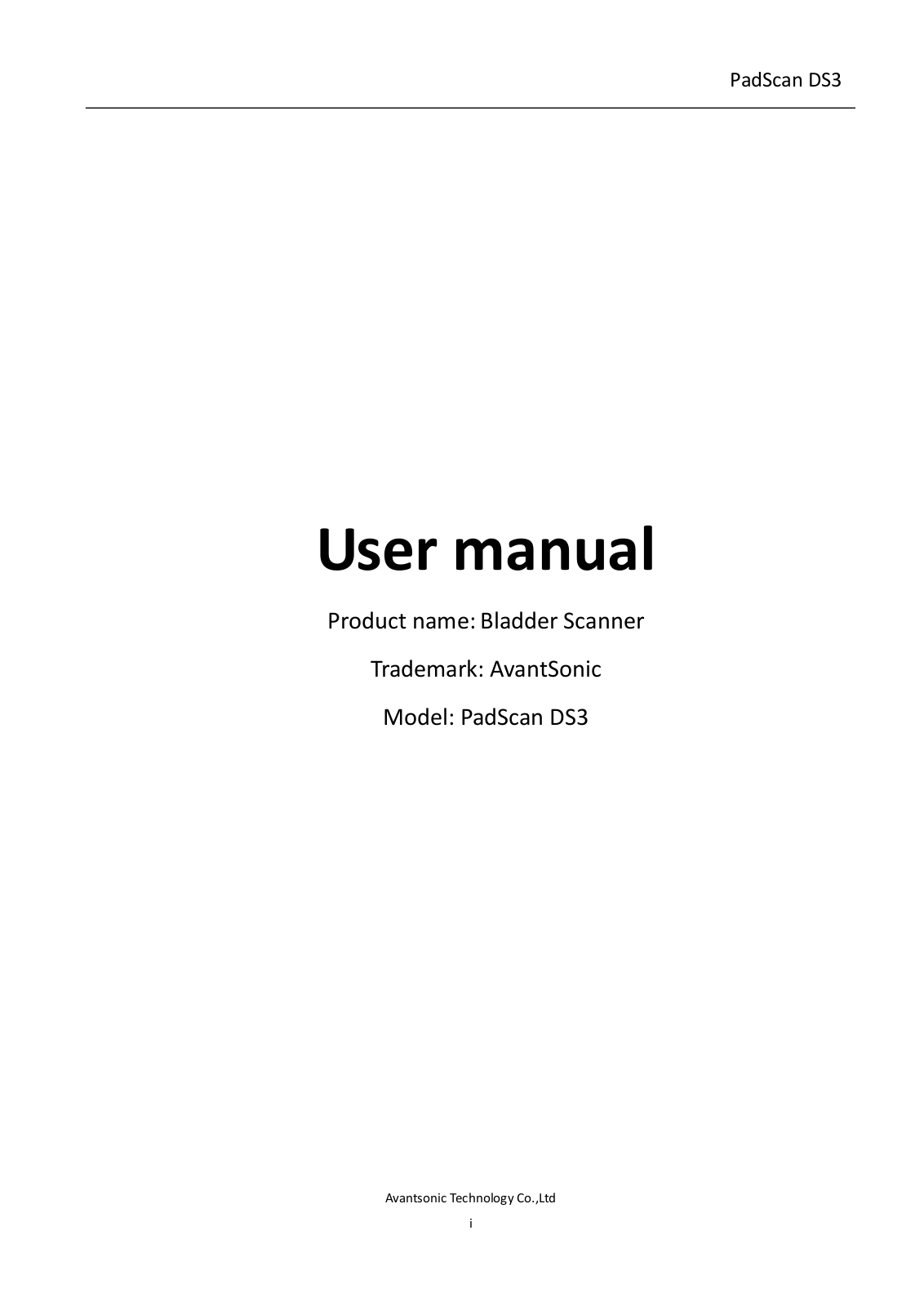 AvantSonic Technology DS3 User Manual