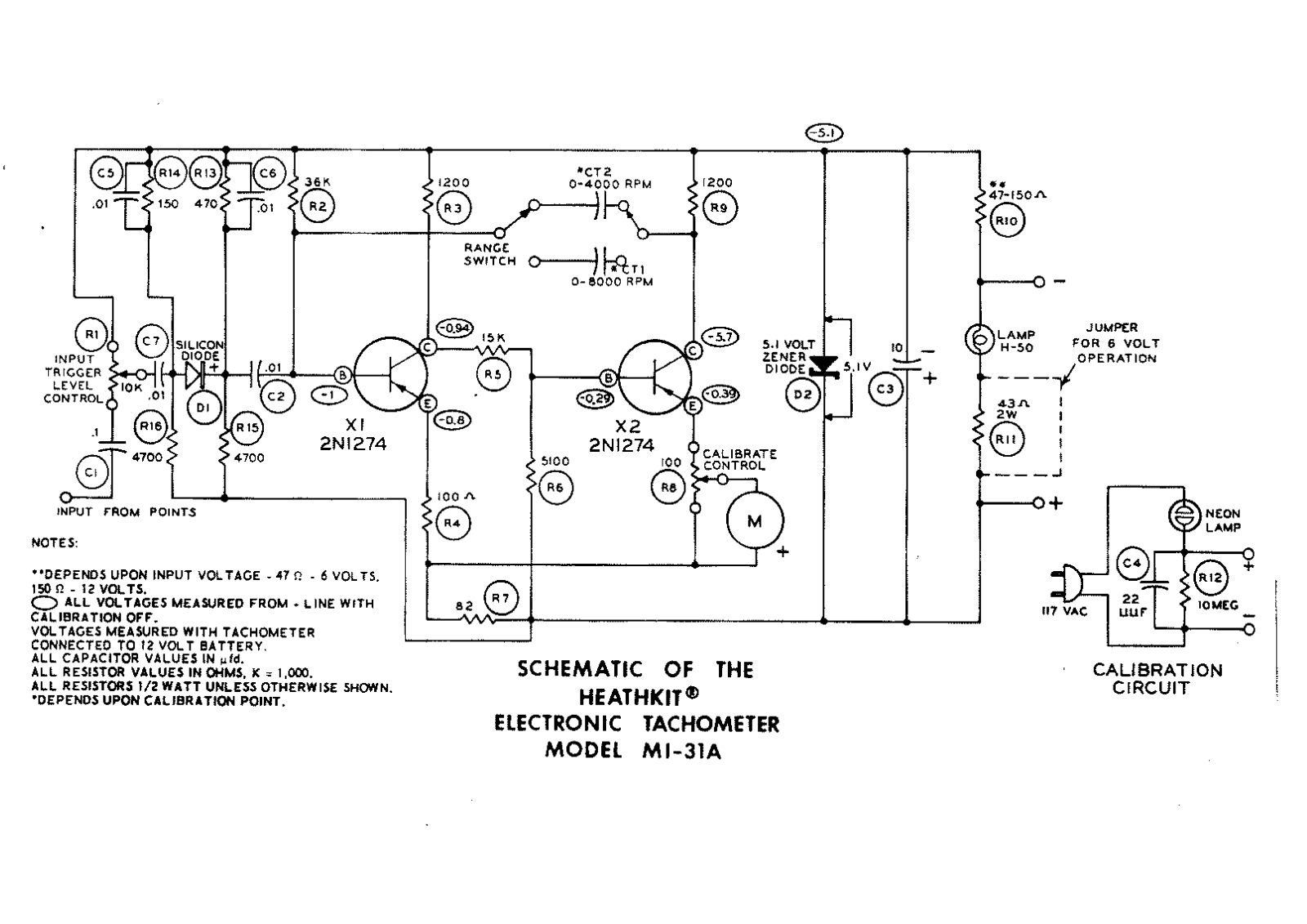 Heathkit mi 31a schematic