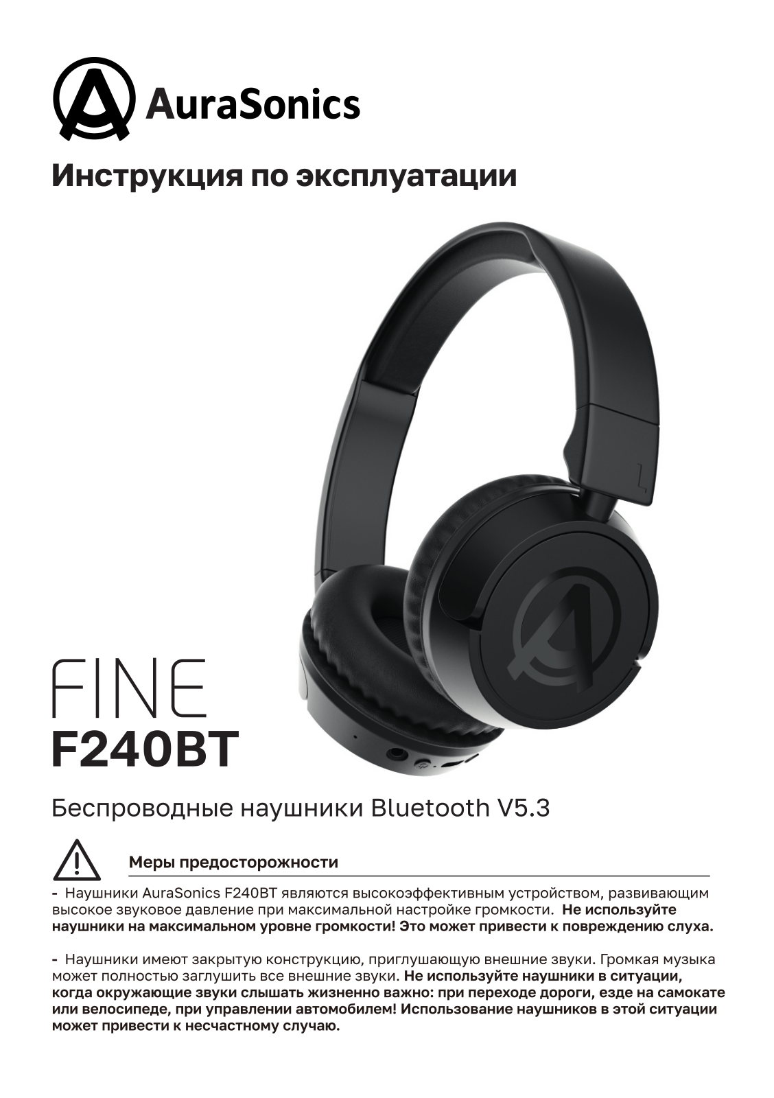 AuraSonics FINE F240BT User guide - ManualMachine.com