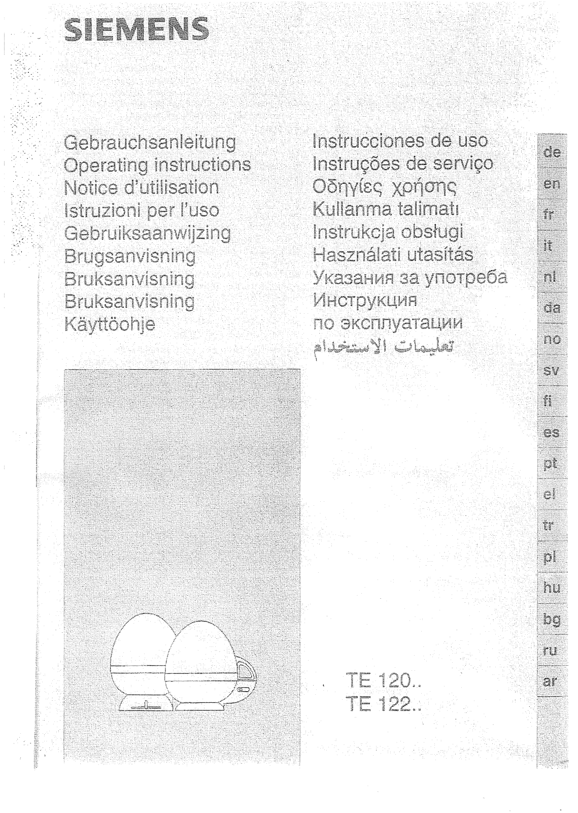 Siemens TE 12003 User Manual