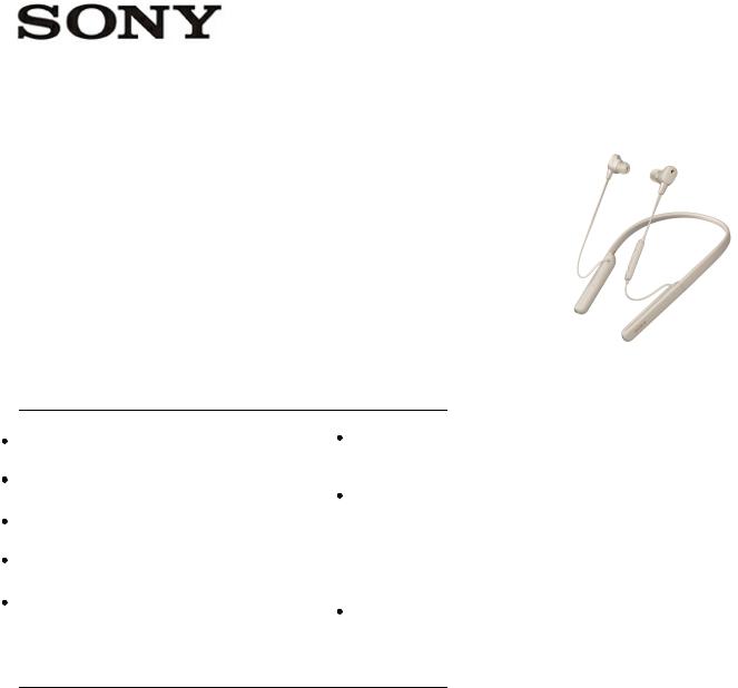 Sony WI1000XM2 Specification Sheet