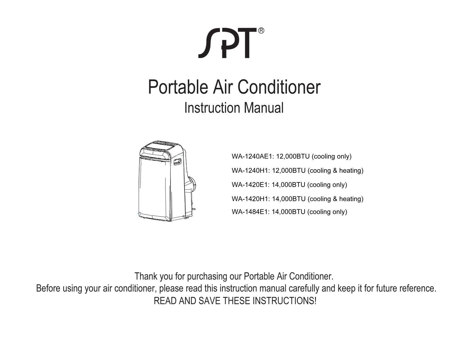 Sunpentown WA1484E1 User Manual