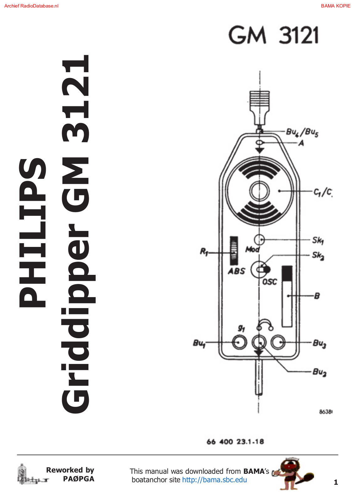 Philips GM3121 User Manual