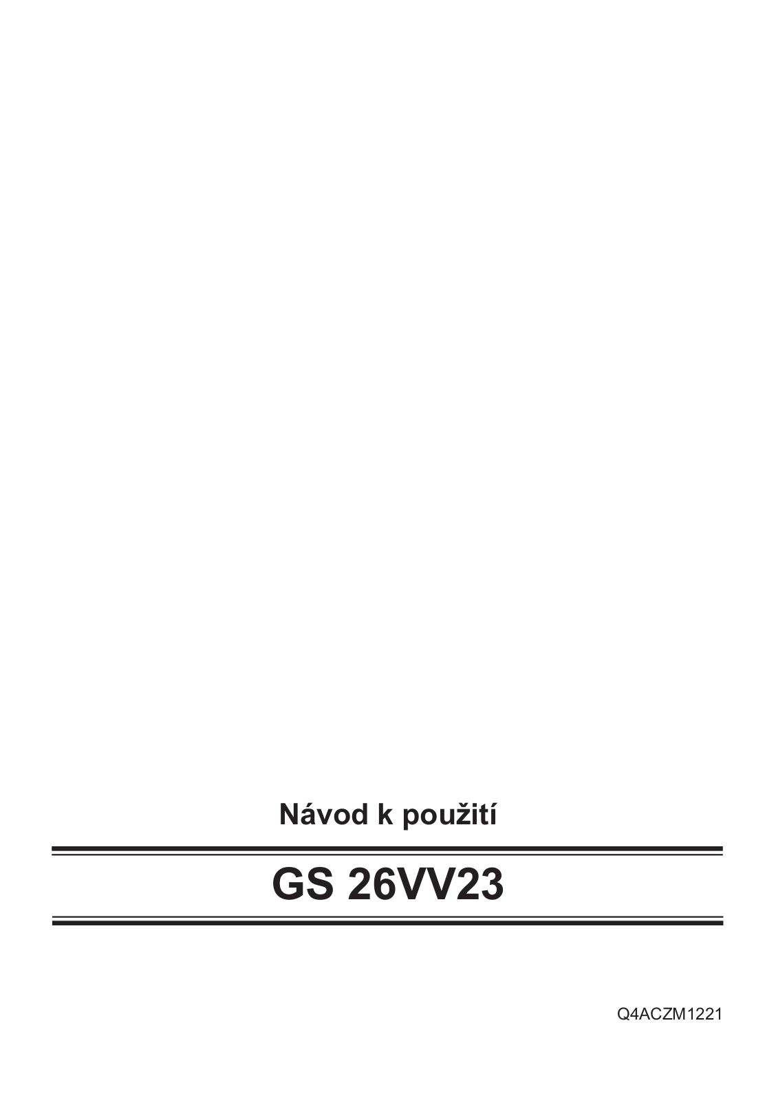 Siemens GS26VV23 User Manual