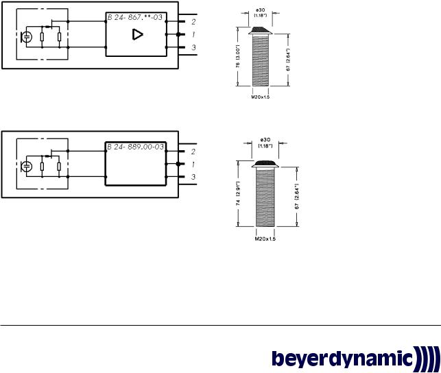 Beyerdynamic BM 33 W, BM32-B, BM32-SE, BM32-W, BM33-B Specifications
