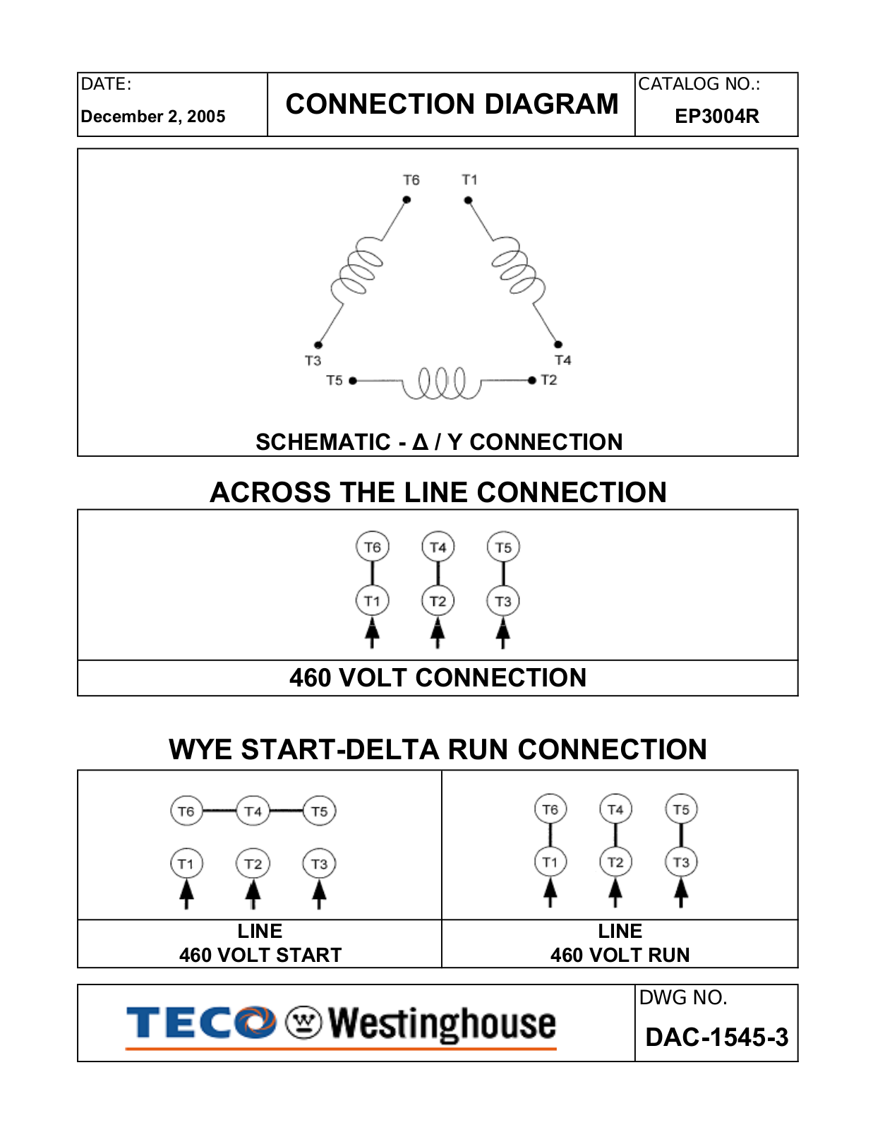 Teco EP3004R Connection Diagram