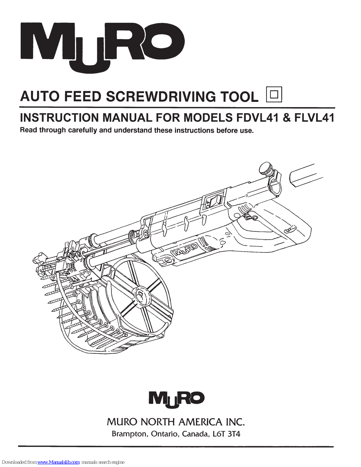 MURO FDVL41, FLVL41 Instruction Manual