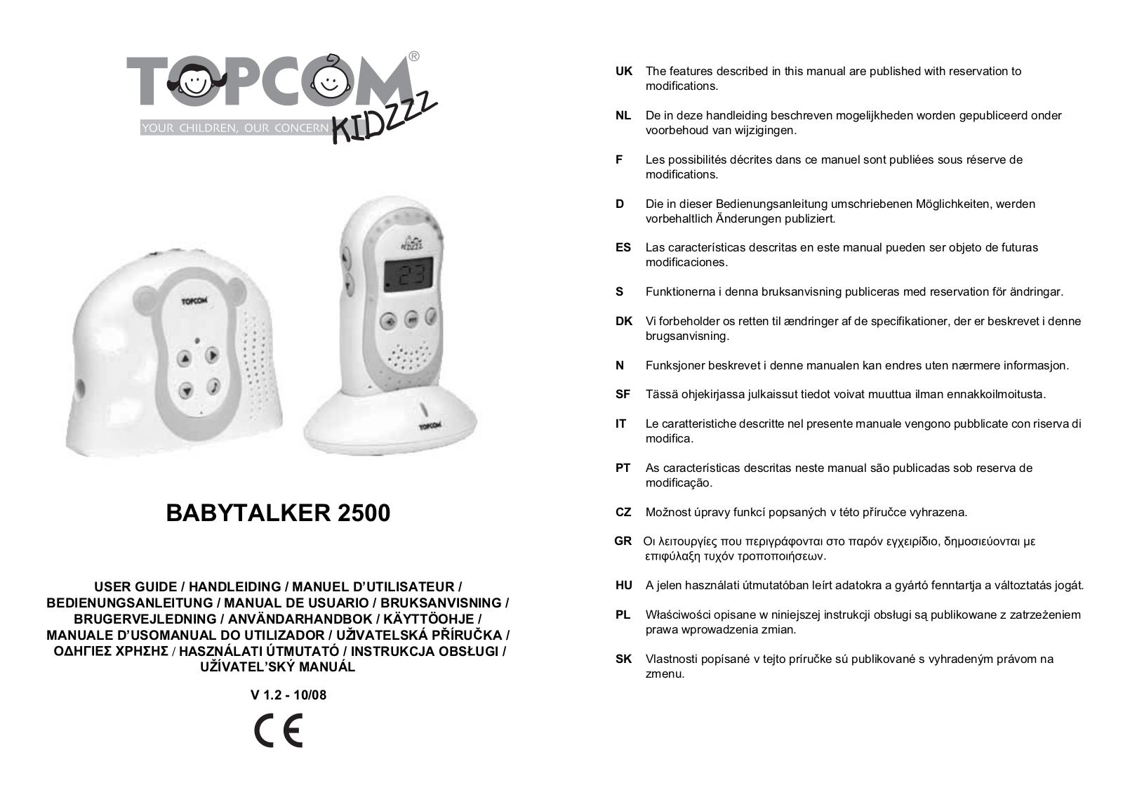 Topcom 2500 User Manual