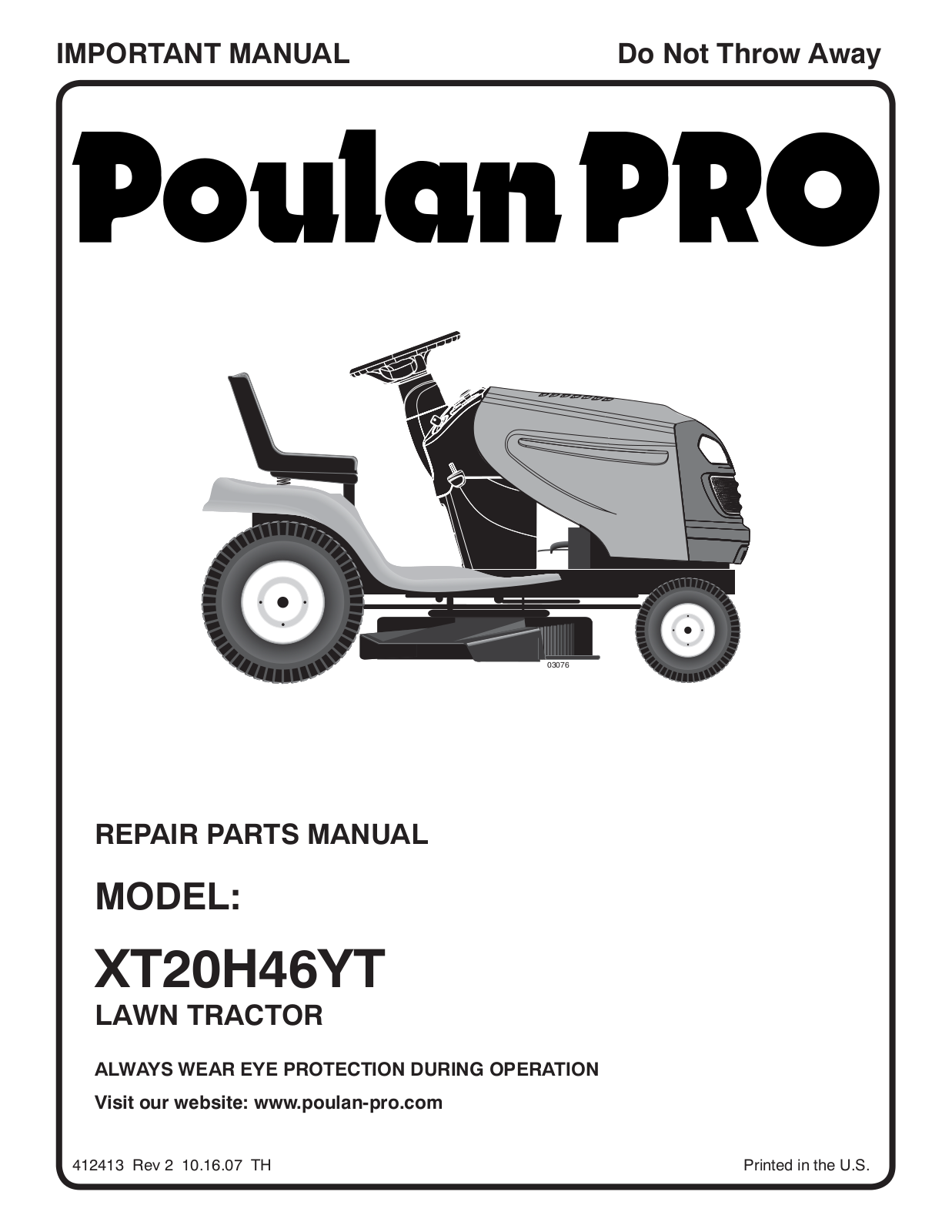 Poulan 412413, 960420047 User Manual