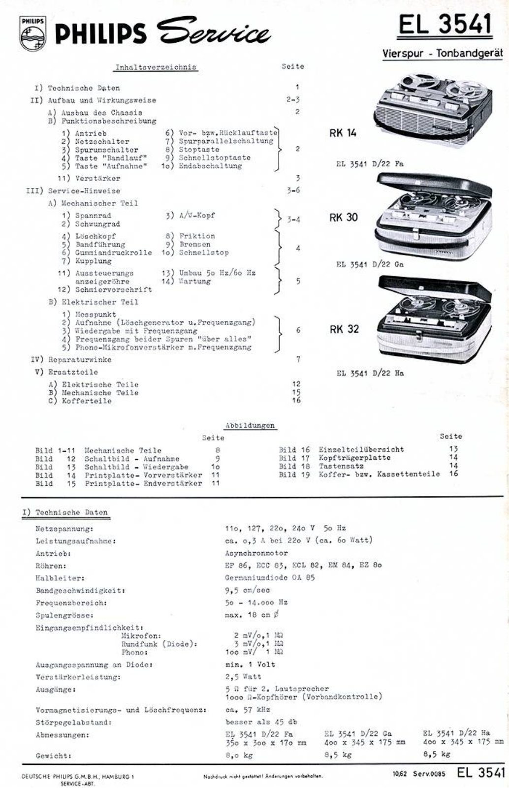 Philips EL-3541 Service Manual