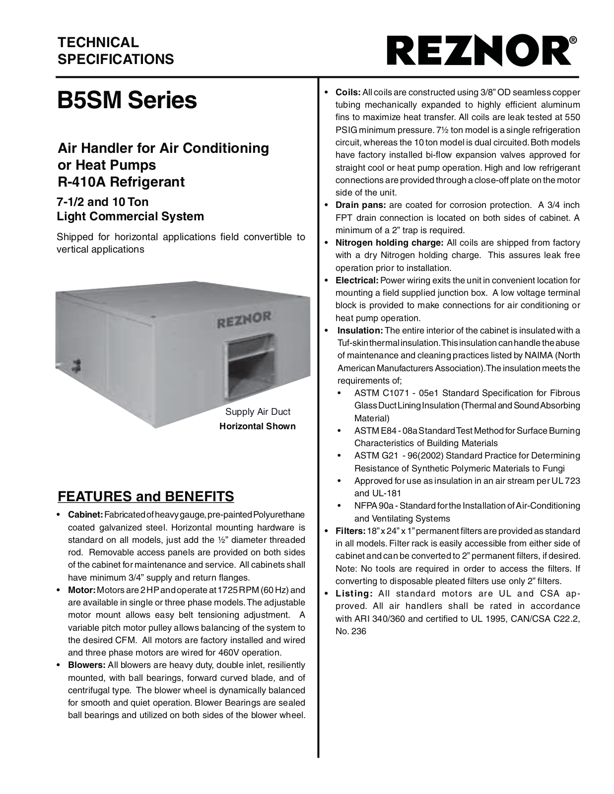 Reznor B5SM-090JA User Manual