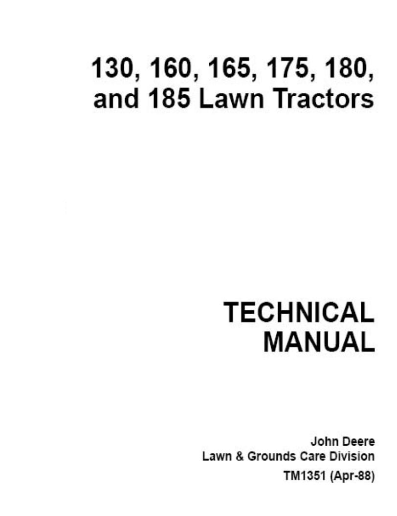 John Deere 185, 180, 175, 160, 130 User Manual