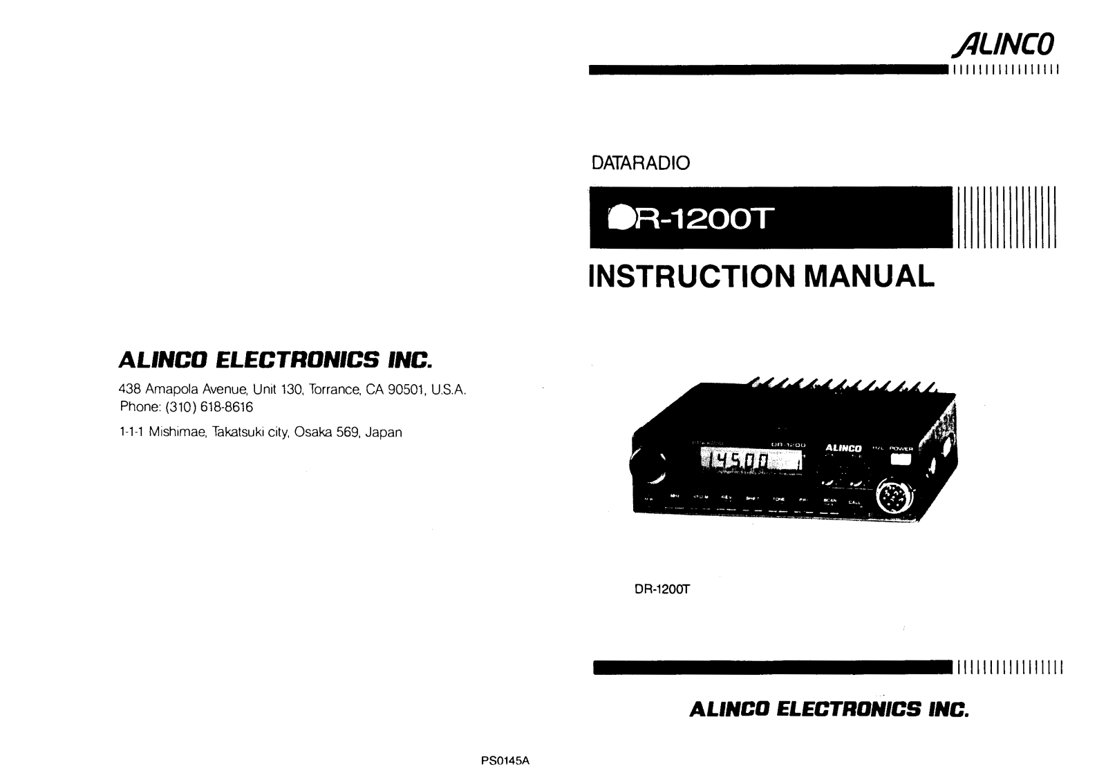 Alinco DR-1200T User Manual