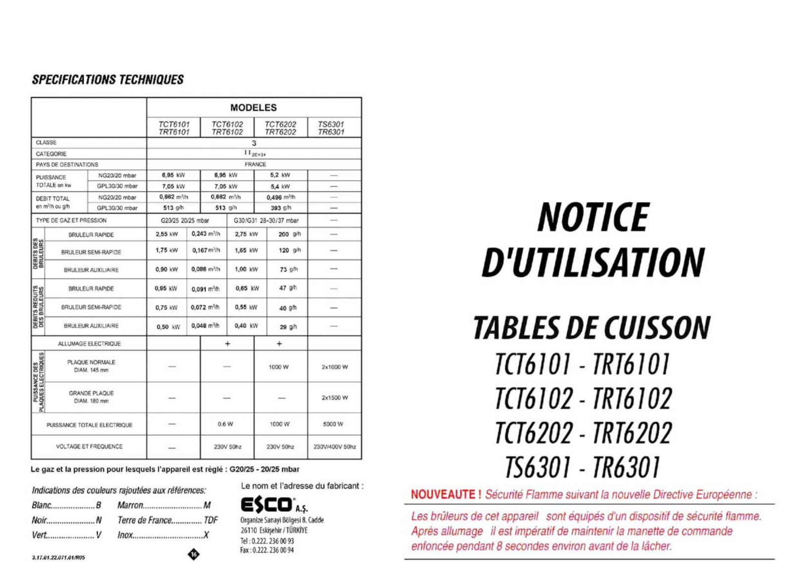 California TCT6102GECA User Manual