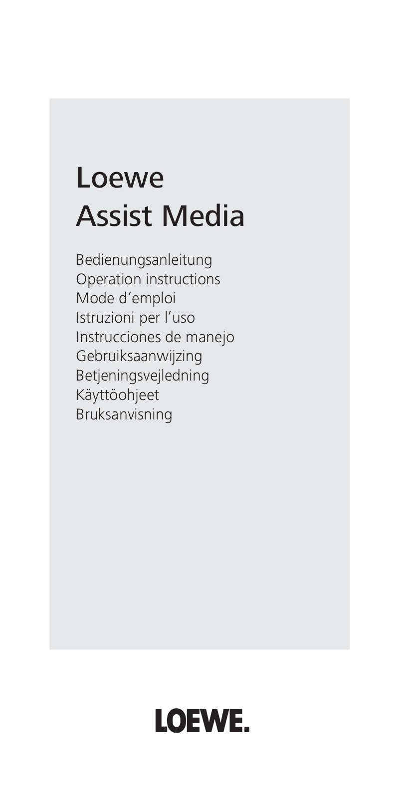 Loewe Assist Media User Manual