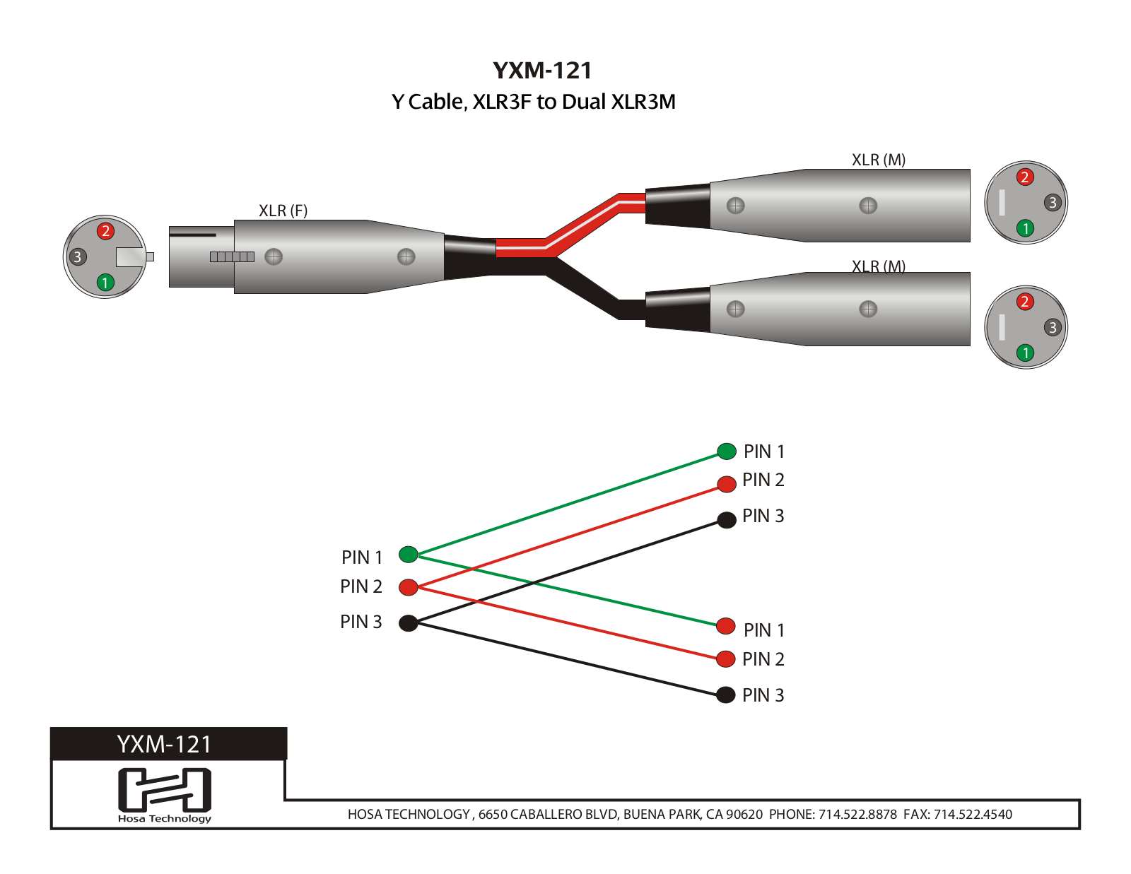 Hosa YXM-101.5, YXM-121 Users Manual