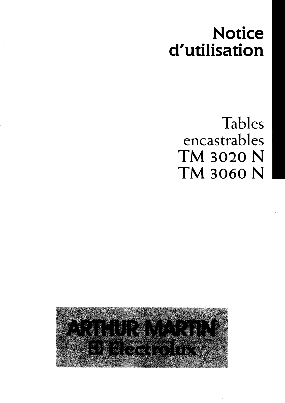 Arthur martin TM3060N, TM3020N User Manual